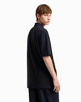 Armani Exchange - Regular fit polo with zip, Man, Navy Blue, Size: