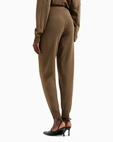 Armani Exchange - ASV Knitted Pants, Woman, Brown, Size: