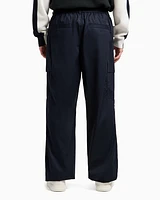 Armani Exchange -  Oversized cargo trousers cotton twill, Man, Navy Blue, Size: