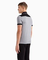 Armani Exchange - Cotton polo with contrasting details, Man, Black, Size: M