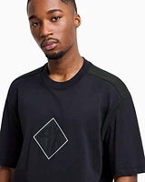 Armani Exchange - Regular fit T-shirt with logo print, Man, Navy_blue, Size: