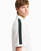 Armani Exchange - Regular fit piquet polo with shoulder bands, Man, White, Size: