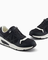 Armani Exchange - Sneakers with side logo and contrasting inserts, Man, Navy Blue, Size: