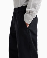 Armani Exchange - Over-fit trousers stretch cotton denim, Man, Navy Blue, Size: