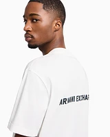 Armani Exchange - Regular fit T-shirt with logo print on front and back, Man, White, Size: