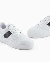 Armani Exchange - Sneakers with contrasting side band, Woman, White, Size:
