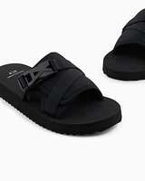 Armani Exchange - Slippers with crossed bands, Man, Black, Size: