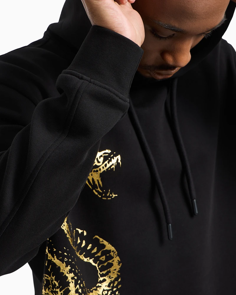 Armani Exchange - Hoodie with maxi print , Man, Black, Size: