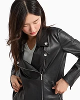 Armani Exchange - Used effect leather jacket, Woman, Black, Size: