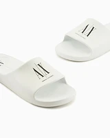 Armani Exchange - Slippers with Icon Project logo, Man, White, Size: