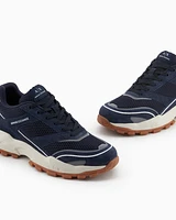 Armani Exchange - Mesh sneakers with oversized sole, Man, Navy Blue, Size: