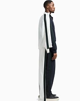 Armani Exchange - Regular fit trousers with contrasting band, Man, Navy Blue, Size: