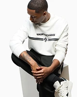 Armani Exchange - Crewneck sweatshirt with logo print on the chest, Man, White, Size: