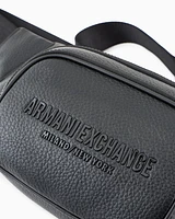 Armani Exchange - Bum bag with embossed logo and two pockets, Man, Black, Size: TU