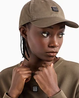Armani Exchange - Cotton visor hat with logo, Woman, Brown, Size: TU