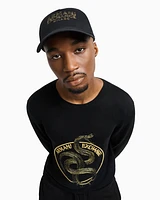Armani Exchange - Cotton visor cap with blurred logo, Man, Black, Size: TU