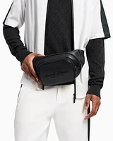 Armani Exchange - Bum bag with embossed logo and two pockets, Man, Black, Size: TU