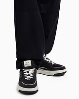 Armani Exchange -  Mesh sneakers with logo on the side, Man, Navy Blue, Size: