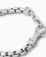 Armani Exchange -  Green Nylon Chain Bracelet, Man, Multicoloured, Size: TU