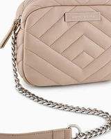 Armani Exchange - Quilted shoulder bag with chain strap, Woman, Pink, Size: TU