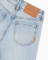 Armani Exchange - Relaxed fit jeans ASV rigid denim, Woman, Blue, Size: