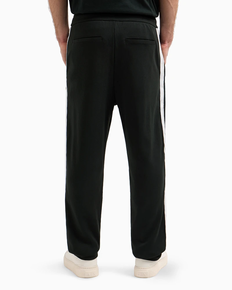 Armani Exchange - Regular fit trousers with contrasting band, Man, Green, Size: