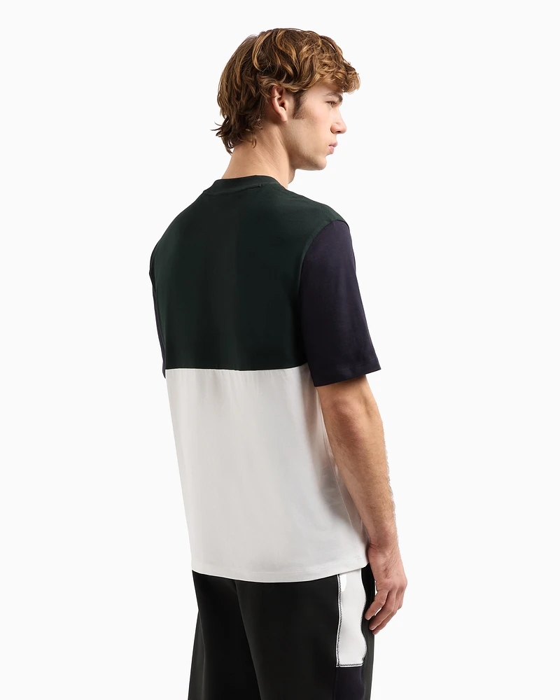 Armani Exchange - Regular fit T-shirt with logo print, Man, Green, Size: