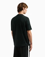 Armani Exchange -  Regular fit T-shirt with logo bands, Man, Green, Size: