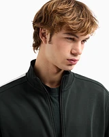 Armani Exchange -  Full zip sweatshirt with logo bands, Man, Green, Size: