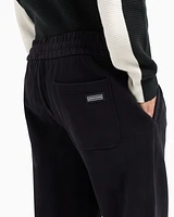 Armani Exchange - Cotton French Terry Jogger Pants, Man, Navy Blue, Size: