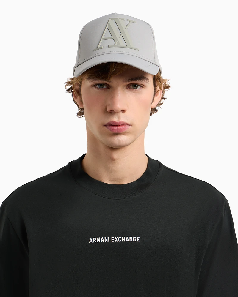 Armani Exchange - Visor cap with logo, Man, Grey, Size: TU