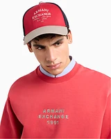 Armani Exchange - Two-tone visor hat, Man, Red, Size: TU