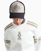 Armani Exchange - Two-tone visor hat, Man, Beige, Size: TU