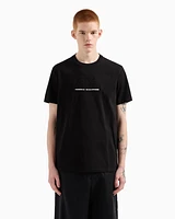 Armani Exchange - Regular fit T-shirt with embossed logo, Man, Black, Size: