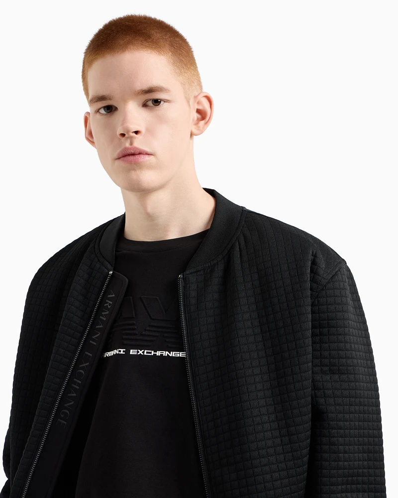 Armani Exchange - Regular fit T-shirt with embossed logo, Man, Black, Size: