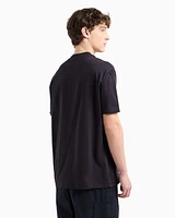 Armani Exchange - Regular fit mercerised cotton T-shirt, Man, Navy Blue, Size: