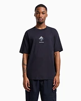 Armani Exchange - Regular fit T-shirt with logo print, Man, Navy Blue, Size: