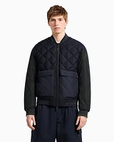 Armani Exchange - Jacket with quilted insert and maxi pockets, Man, Navy Blue, Size: