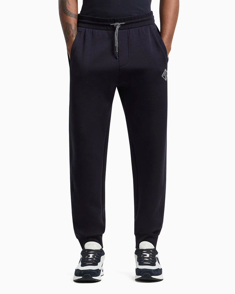 Armani Exchange - Jogger pants sweatshirt with contrasting inserts, Man, Navy Blue, Size: