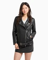 Armani Exchange - Used effect leather jacket, Woman, Black, Size:
