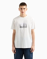Armani Exchange - Regular fit T-shirt with maxi logo, Man, White, Size: