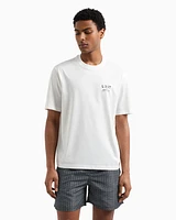 Armani Exchange - Regular fit T-shirt with print on the chest, Man, White, Size: