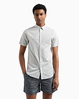 Armani Exchange - Slim fit short sleeve shirt, Man, White, Size: