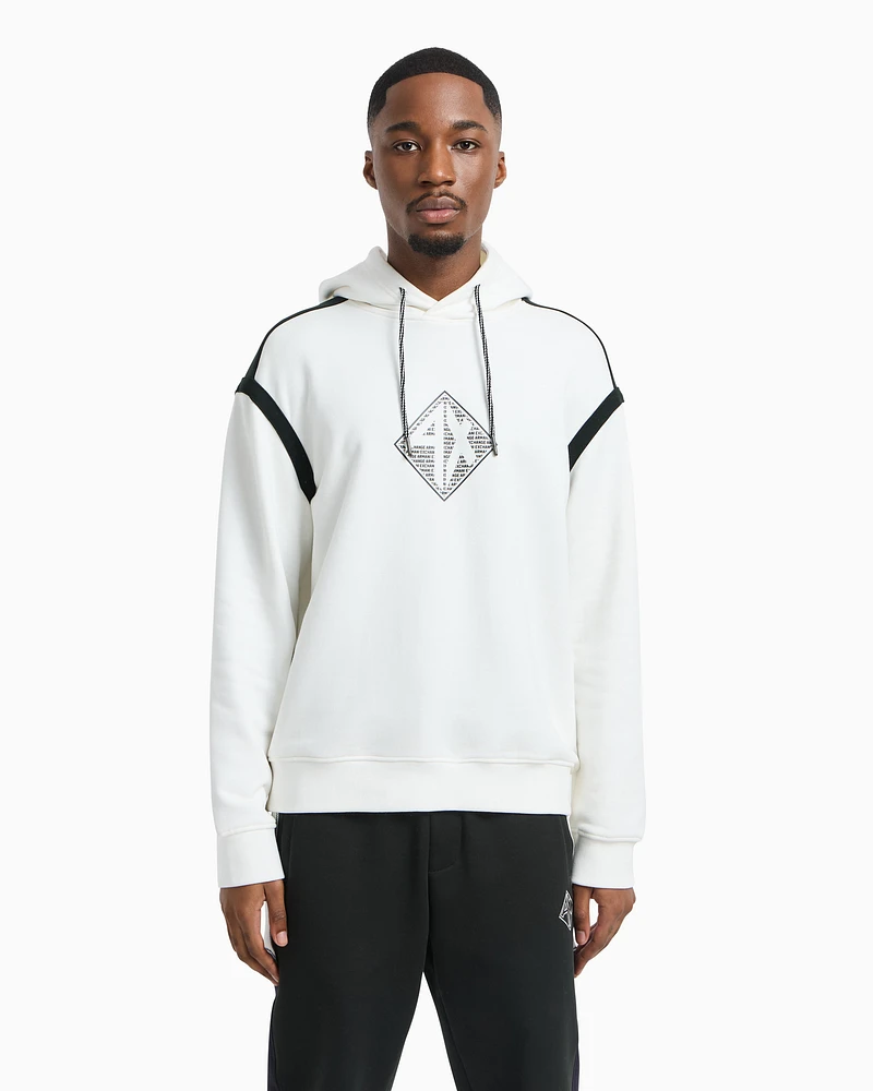 Armani Exchange - Hoodie with maxi logo on the chest, Man, White, Size: