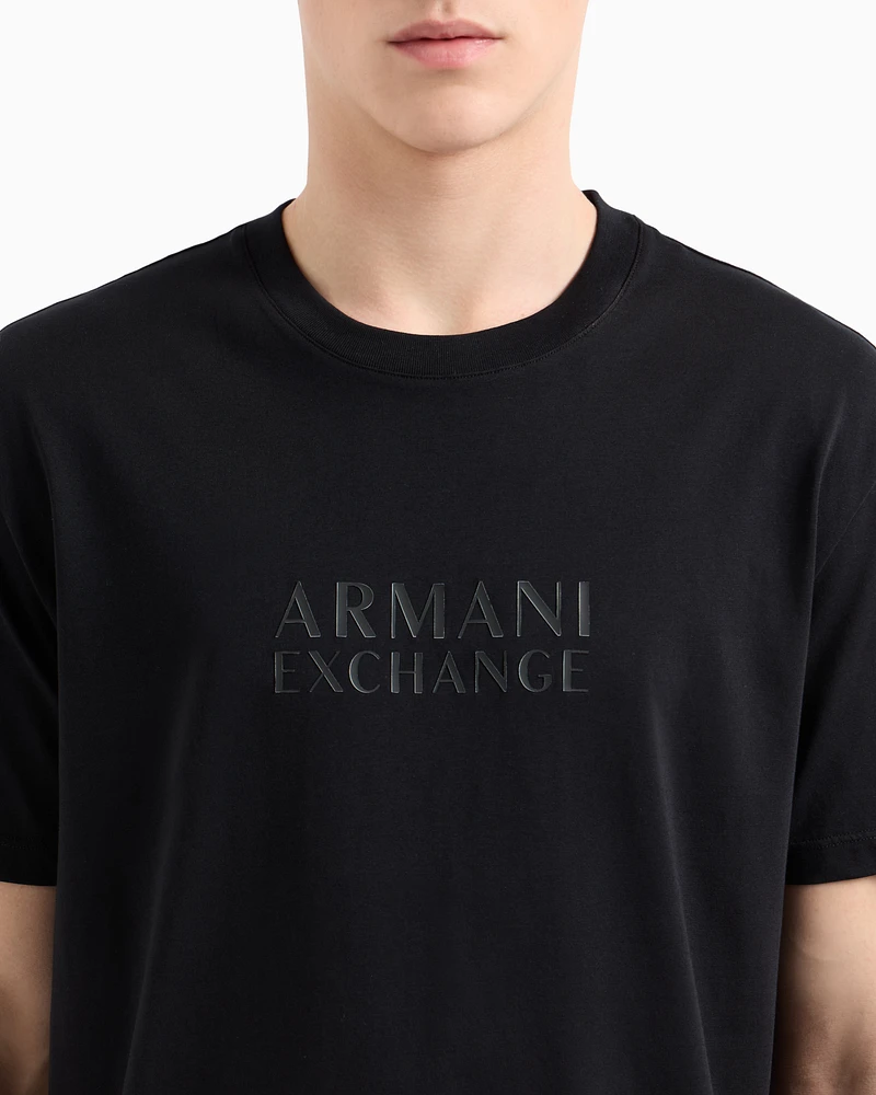 Armani Exchange - Regular fit T-shirt with ASV logo, Man, Black, Size: