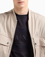 Armani Exchange - Regular fit mercerised cotton T-shirt, Man, Navy Blue, Size: