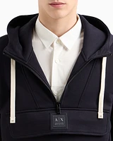 Armani Exchange - Half zip hoodie, Man, Navy_blue, Size: