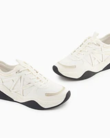 Armani Exchange - Chunky sneakers with logo, Woman, White, Size: