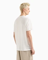 Armani Exchange - Regular fit T-shirt with photo print, Man, White, Size: