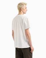 Armani Exchange - Regular fit ASV palm tree print t-shirt, Man, White, Size: